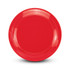 A red flying disc featuring a smooth surface and circular design, ideal for outdoor use.