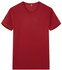 A red Saharah dryfit tee shirt featuring a crew neck and short sleeves, with a logo on the label.