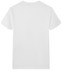 A plain white Saharah dryfit tee shirt featuring a back view, with a branding logo on the back.