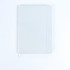 A white notebook with a dotted pattern, featuring a ribbon bookmark and an elastic band closure.