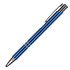 Auzon pen in a vibrant blue colour with silver accents and a sleek metal design. Features a logo on the barrel.