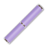 A purple pen tube with silver accents, featuring a logo on its surface.