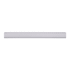 A grey ruler with measurement markings, featuring a smooth surface and a branding logo.