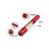 A red torch with a magnet, clip, switch, and a COB light section. Features a one-watt bulb.