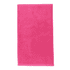A bright pink gym towel featuring a soft texture and branding. Ideal for leisure and outdoor activities.