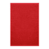A red gym towel featuring a textured surface, with a simple design and a logo.