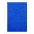 A blue gym towel with a textured surface and a solid colour design. It features an edging detail.