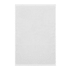 A white gym towel featuring a soft texture, ideal for leisure and outdoor activities. It has a logo in one corner.