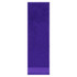 A purple gym towel featuring a solid colour design and a logo at one end. Ideal for leisure and outdoor activities.