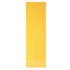 A yellow gym towel featuring a logo at one end, suitable for leisure and outdoor activities.