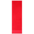 A bright red cotton gym towel with a smooth texture and a logo. Ideal for leisure and outdoor activities.