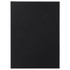 A black gift box with a sleek finish, featuring a branding logo on the surface.