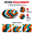 Children’s AFL Training Ball – Size 3 in vibrant orange, blue, and white with textured patterns and a logo.