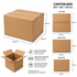 A medium brown cardboard carton box measuring 500 × 400 × 300 mm with a corrugated texture and a logo.