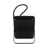 A black magnetic power bank with a looped strap, featuring two ports for charging devices.