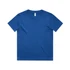 A blue kids' t-shirt featuring a crew neckline and short sleeves. The shirt has a brand logo on the label.