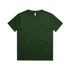 A dark green youth T-shirt featuring a basic crew neckline and short sleeves. It has a logo on the label inside.
