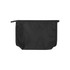 A black toiletry pouch made from RPET material, featuring a zip closure and a simple design.