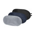 Three eye masks in grey, navy, and black, featuring a simple design and elastic straps for a secure fit.
