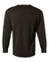 A dark grey men's 100% Merino wool V-neck long-sleeve sweater, featuring a simple design and fitted sleeves.