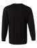 A black men's 100% Merino wool V-neck long sleeve sweater, featuring a simple design and fitted silhouette.