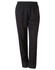 Black track pants featuring an elastic waistband and a logo. Suitable for active wear.
