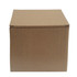 A plain brown cardboard box, square in shape, with no visible markings or branding.