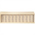 A wooden block stacking game in a rectangular box, featuring tan-coloured blocks arranged neatly inside.