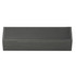 A single pen box in grey with white stitching, featuring a sleek, rectangular design and a subtle logo.