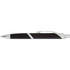 A black metal pen with silver accents and a clip. Features a logo on the side.