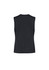 A women's cool stretch longline vest in black, featuring a sleeveless design and a simple logo.