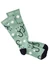 Unisex Happy Feet Comfort Socks in green featuring a stethoscope design and black accents. Includes branding.