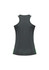 A dark grey ladies' singlet featuring green accents and a logo. The design includes a racerback style.