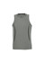 A grey men's razor singlet featuring a sleek design and contrasting side panels. It has a logo on it.
