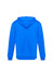 A blue hoodie featuring a hood and long sleeves, with a plain back and no visible logo.