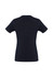 A black vintage tee with short sleeves. Features a simple, fitted design and has a logo on the back.