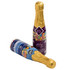A drink bottle in gold foil packaging, filled with colourful mini M&Ms in a branded design.