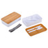 Two Layer Lunch Box With Bamboo Lid And Strap