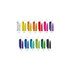 A collection of "Trias Transparent High Gloss" plastic pens in various colours, featuring multiple styles and a logo.