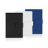 A collection of A6 notebook journals featuring a magnetic closure, available in black, white, and blue.