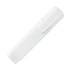 A white highlighter with a clip on one end and a smooth body, suitable for promotional purposes.