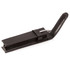 A pen pouch in black PU leather, featuring a secure closure and sleek design, includes a pen inside.