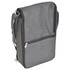 A grey wine sling bag with a zipper and adjustable shoulder strap, featuring a front pocket and a sleek design.