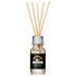 A 10ml clear glass reed diffuser with wooden reeds and a black and gold logo label.