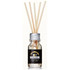 A 10ml clear glass reed diffuser with wooden sticks and a black and silver label featuring a logo.