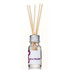 A 10ml glass reed diffuser with natural wooden reeds, featuring a silver cap and a logo. Transparent with a minimal design.