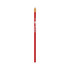 A red pencil with a gold-plated eraser and branding, featuring a solid grey lead.