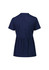 A navy blue women's tunic with a relaxed fit and short sleeves, featuring a gathered waist.