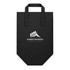 A black cooler bag with two handles and a logo at the front, featuring a mountain design.