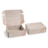 A custom box with a locking lid, featuring a soft peach and cream colour scheme. Includes a logo on the design.